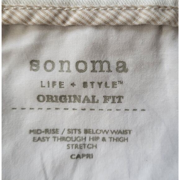 Sonoma Life Style Women Size 16 White Modern Capri Pants Jeans Mid Rise - Picture 9 of 12